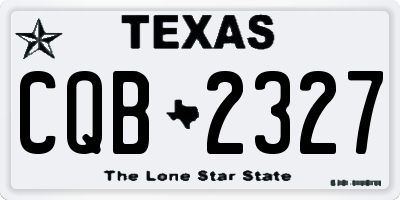 TX license plate CQB2327