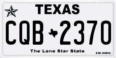 TX license plate CQB2370