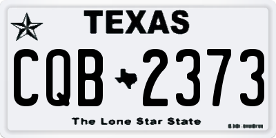 TX license plate CQB2373