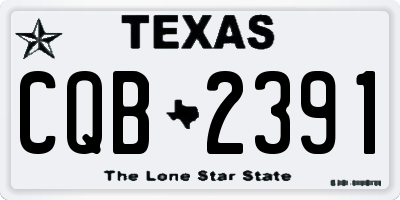 TX license plate CQB2391