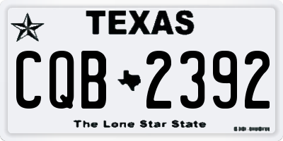 TX license plate CQB2392