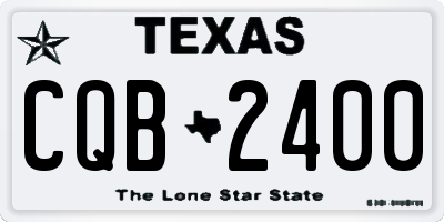 TX license plate CQB2400