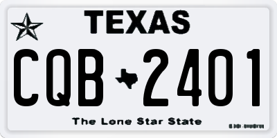 TX license plate CQB2401