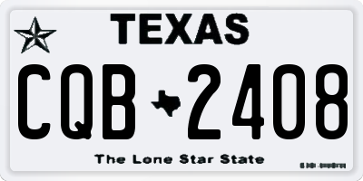 TX license plate CQB2408