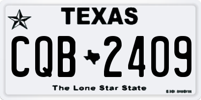 TX license plate CQB2409