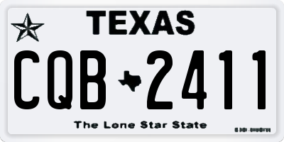 TX license plate CQB2411