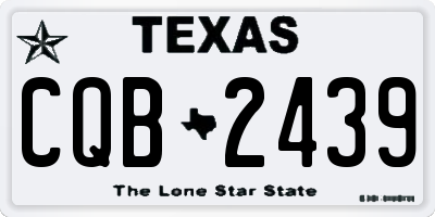 TX license plate CQB2439