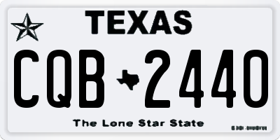 TX license plate CQB2440