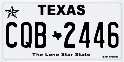 TX license plate CQB2446