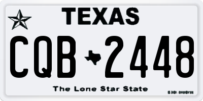 TX license plate CQB2448