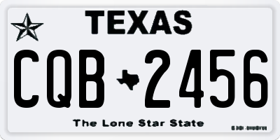 TX license plate CQB2456