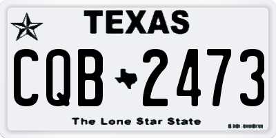 TX license plate CQB2473