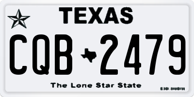 TX license plate CQB2479