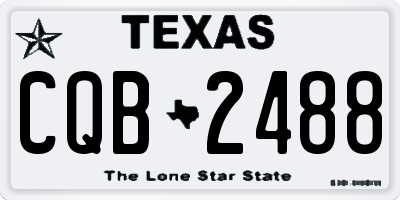 TX license plate CQB2488