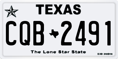 TX license plate CQB2491