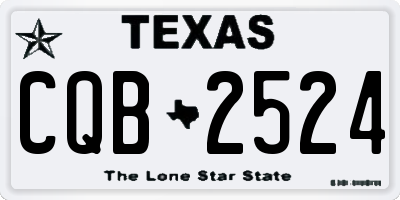 TX license plate CQB2524