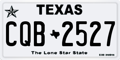 TX license plate CQB2527