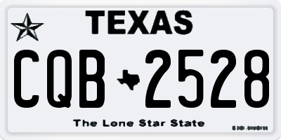TX license plate CQB2528