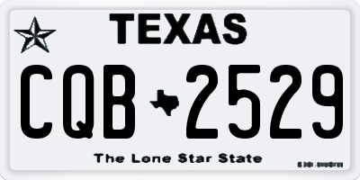 TX license plate CQB2529