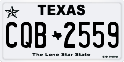 TX license plate CQB2559