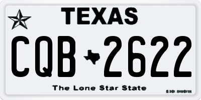 TX license plate CQB2622