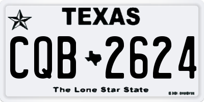 TX license plate CQB2624