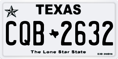 TX license plate CQB2632