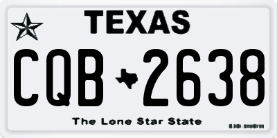 TX license plate CQB2638