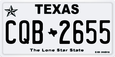 TX license plate CQB2655