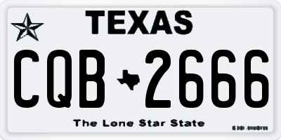 TX license plate CQB2666