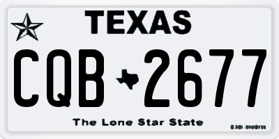 TX license plate CQB2677