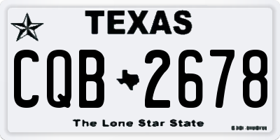 TX license plate CQB2678