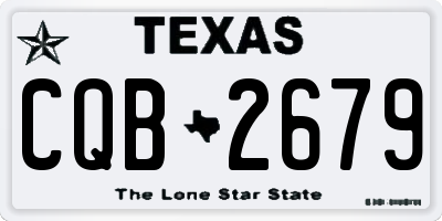 TX license plate CQB2679