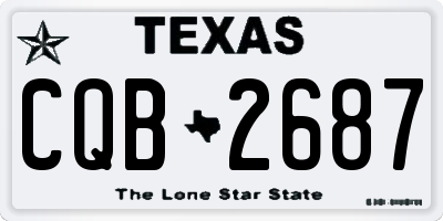 TX license plate CQB2687
