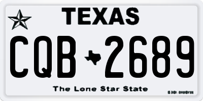 TX license plate CQB2689
