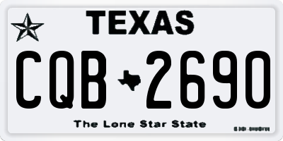 TX license plate CQB2690