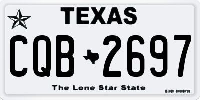 TX license plate CQB2697