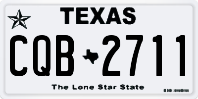 TX license plate CQB2711