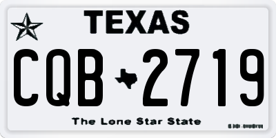 TX license plate CQB2719