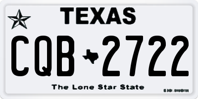 TX license plate CQB2722