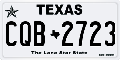 TX license plate CQB2723