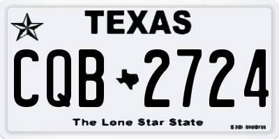 TX license plate CQB2724