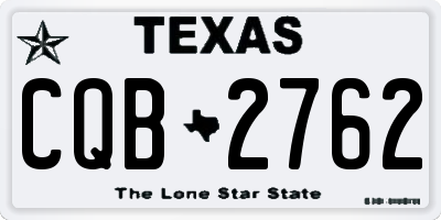 TX license plate CQB2762