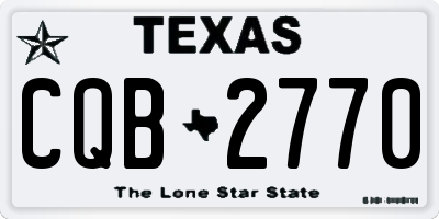 TX license plate CQB2770