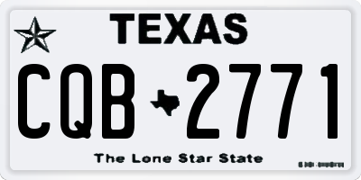 TX license plate CQB2771