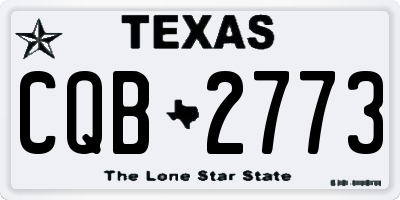 TX license plate CQB2773