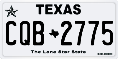 TX license plate CQB2775