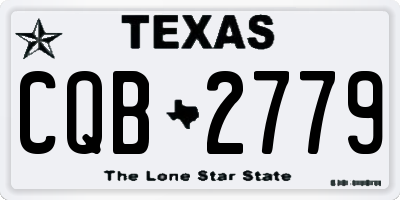 TX license plate CQB2779