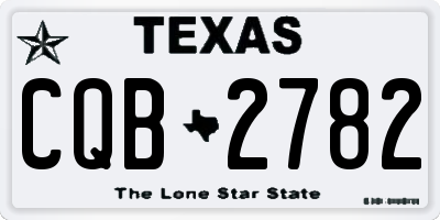 TX license plate CQB2782