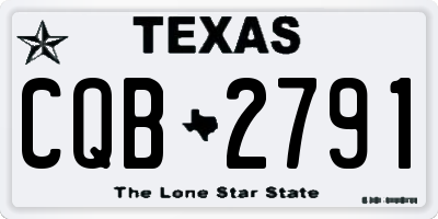TX license plate CQB2791